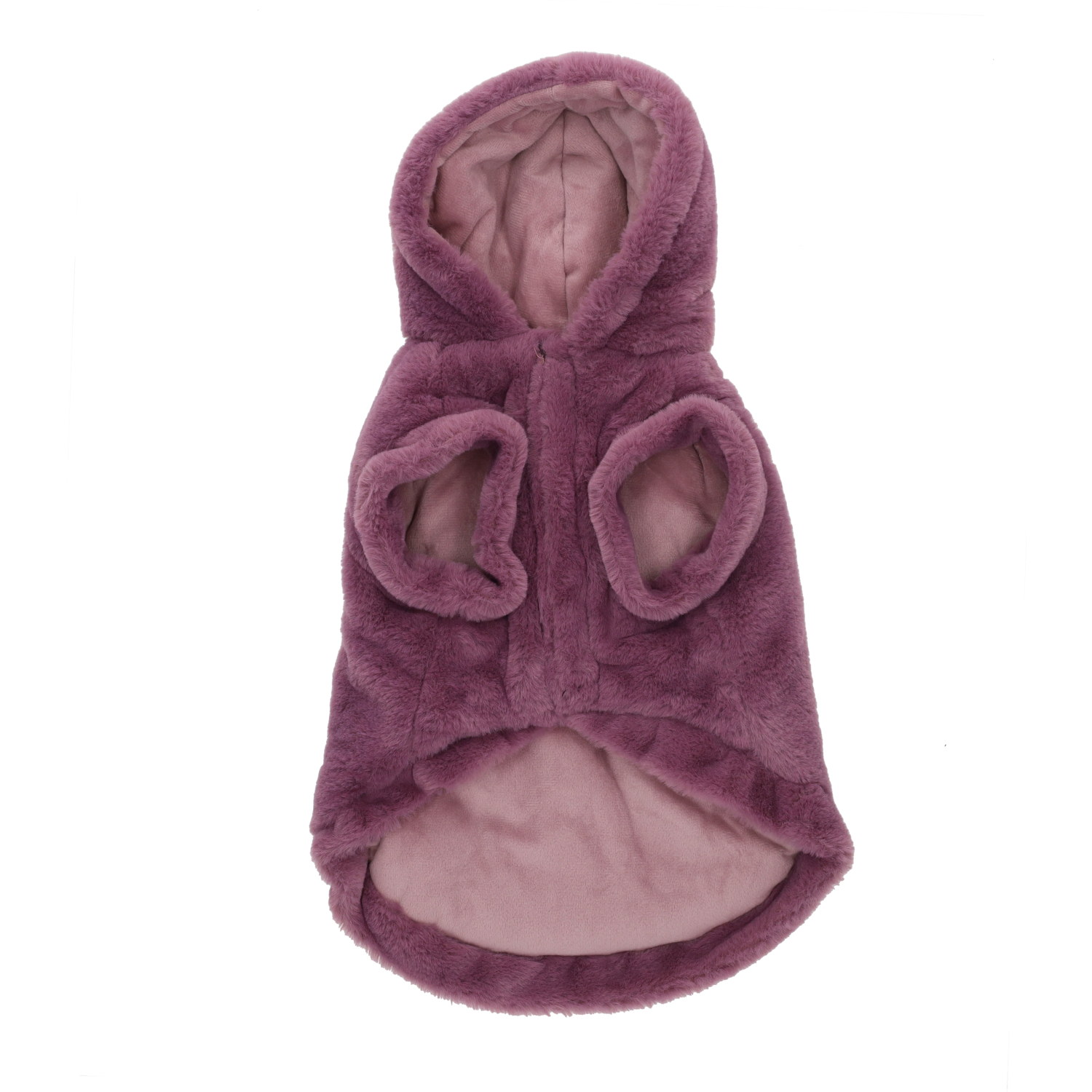 Rufus & Rosie Purple Faux Fur Dog Hoodie, XL