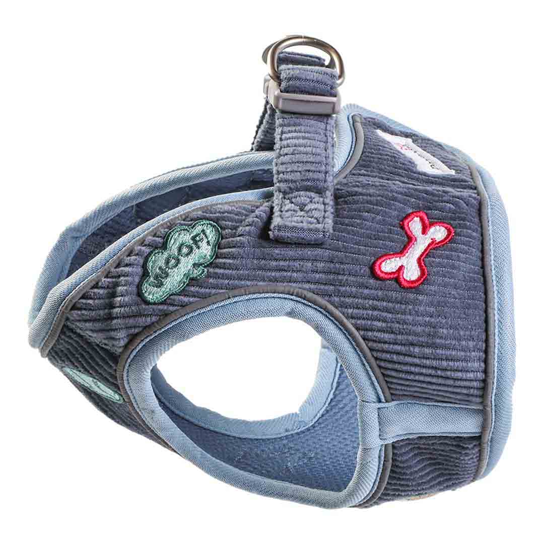 Doodlebone Snappy Dinky Blue Dog Harness 0.5