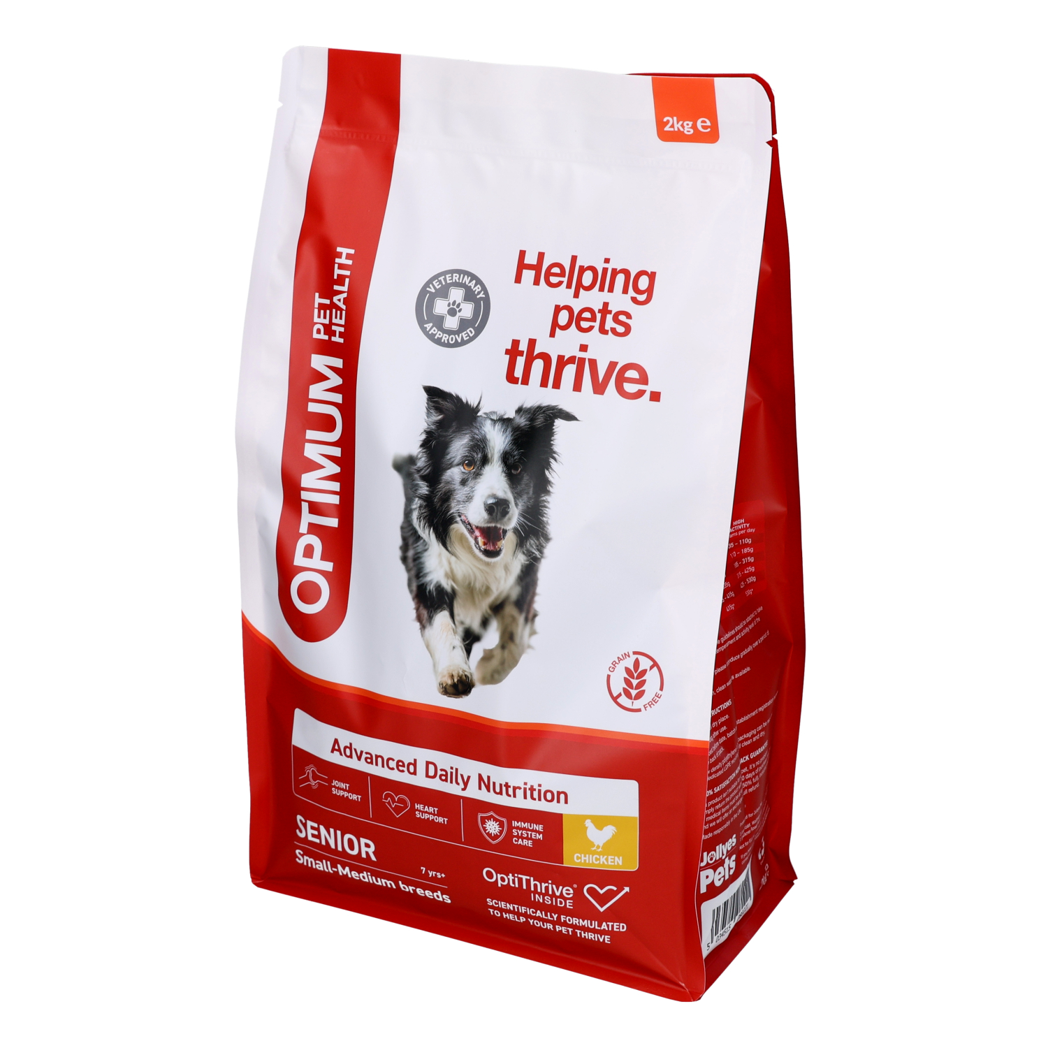 Optimum Pet Health Small-Medium Breed Senior Dry Dog Food, 2kg