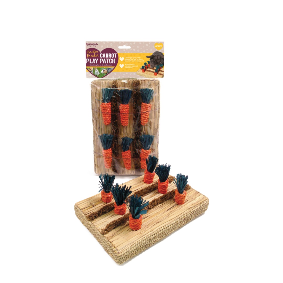 Rosewood Carrot Play Patch Rabbit Toy