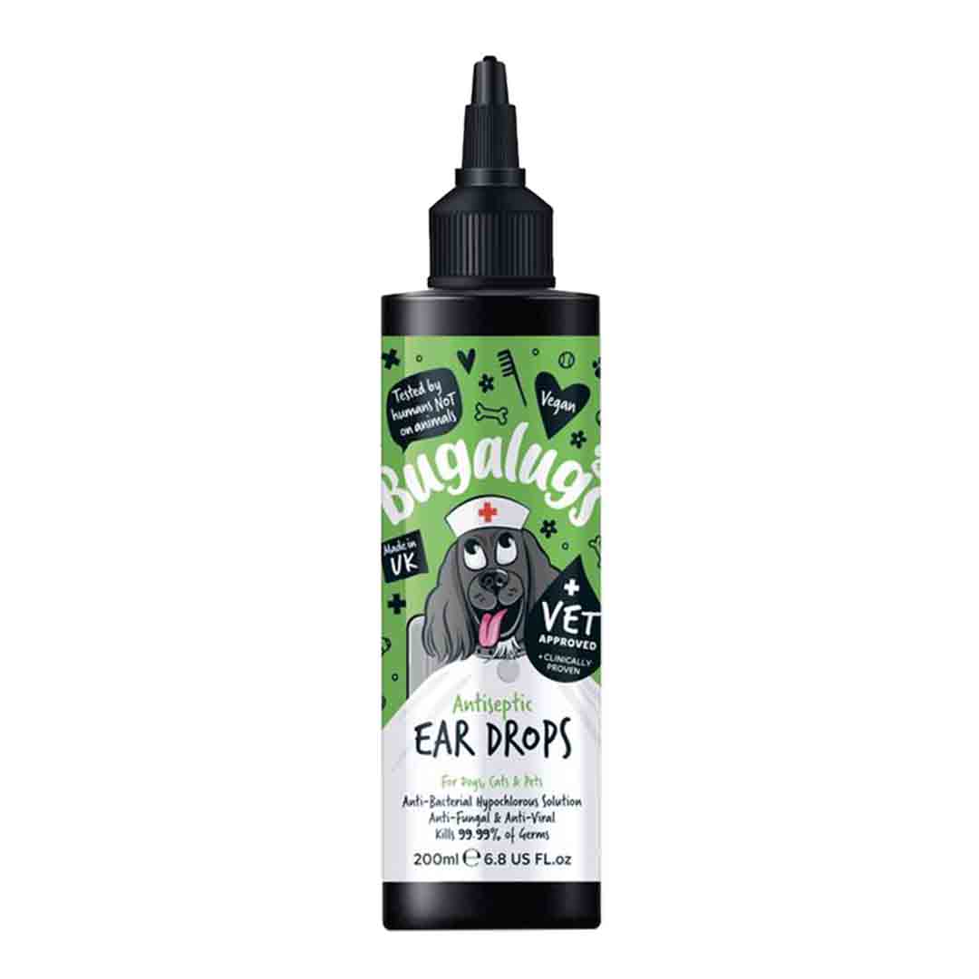 Bugalugs Dog, Cat & Small Animal Ear Drops Antiseptic 200ml
