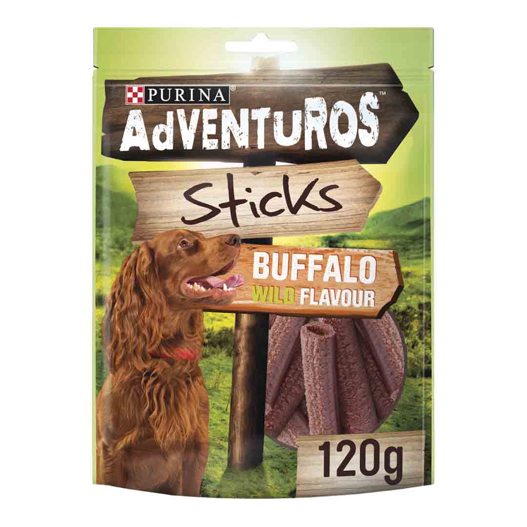 Adventuros Sticks Buffalo Flavour Dog Treats 120g