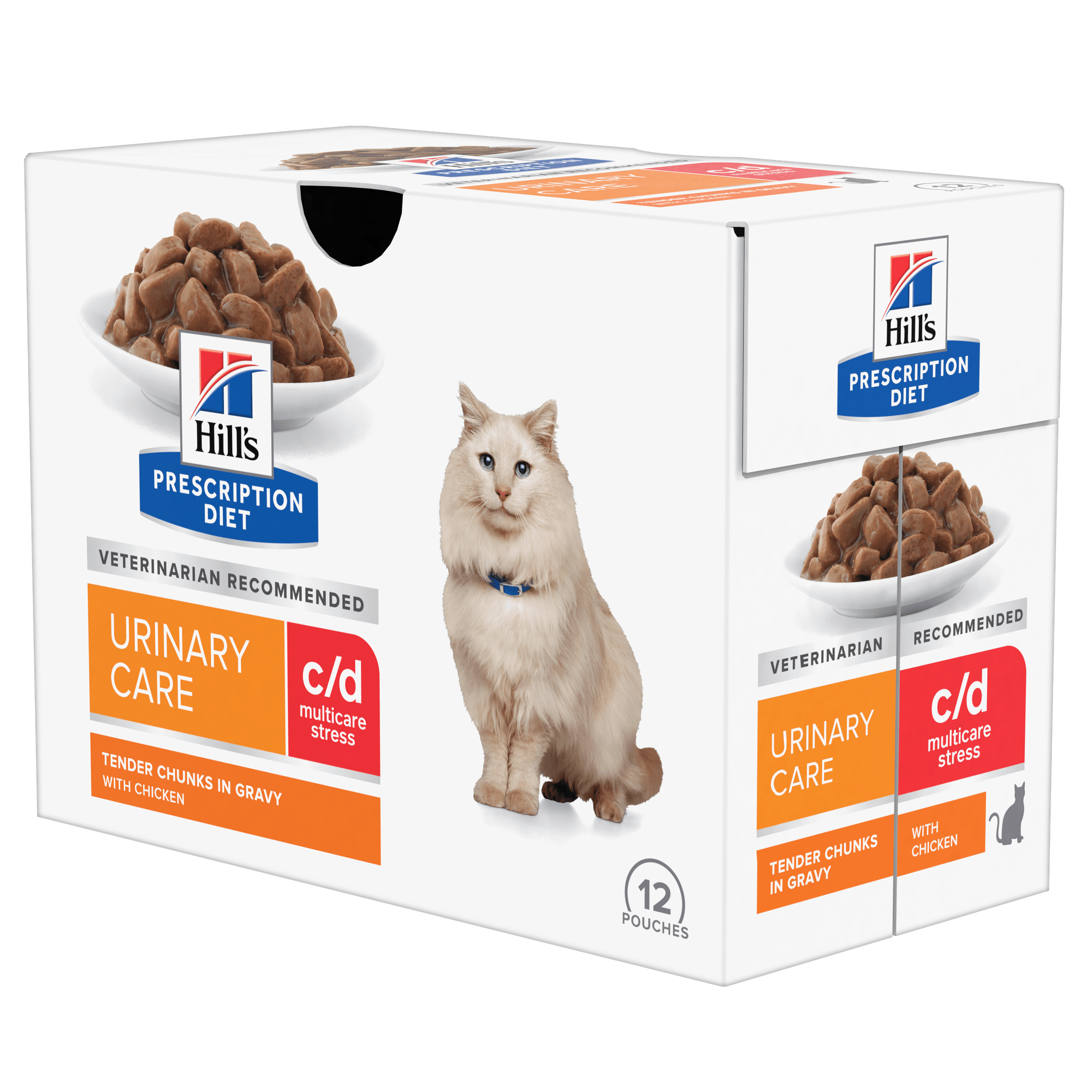 Hill'S Prescription Diet C/D Multicare Stress Urinary Cat Wet Food With Chicken 12X85g