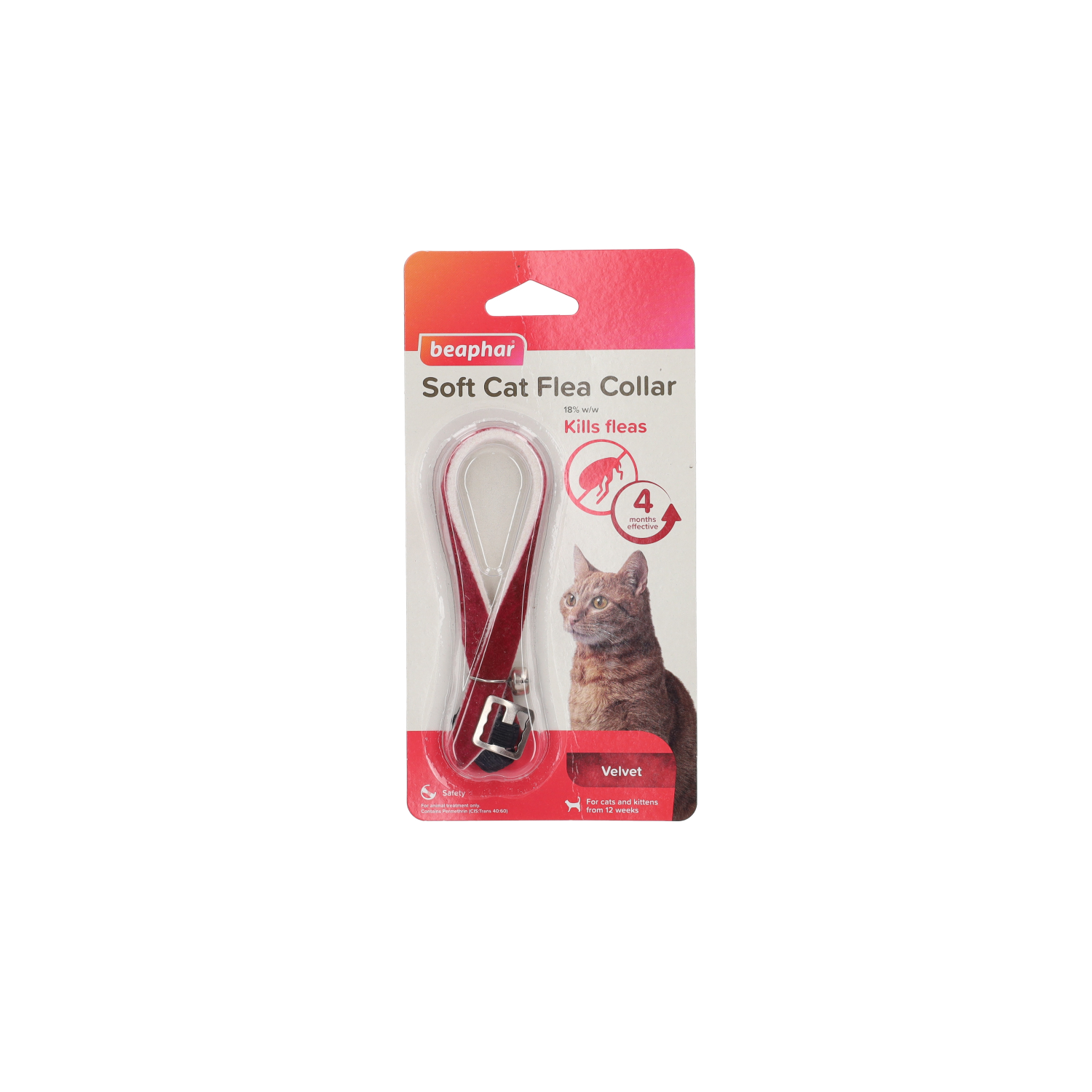 Beaphar Cat Flea Collar Velvet - Assorted Colours