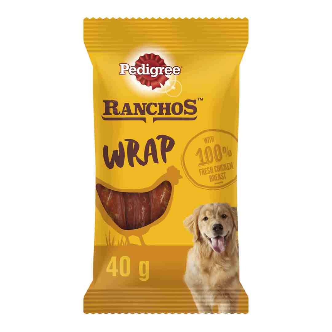 Pedigree Ranchos Chicken Wrap Adult Dog Treats, 40g