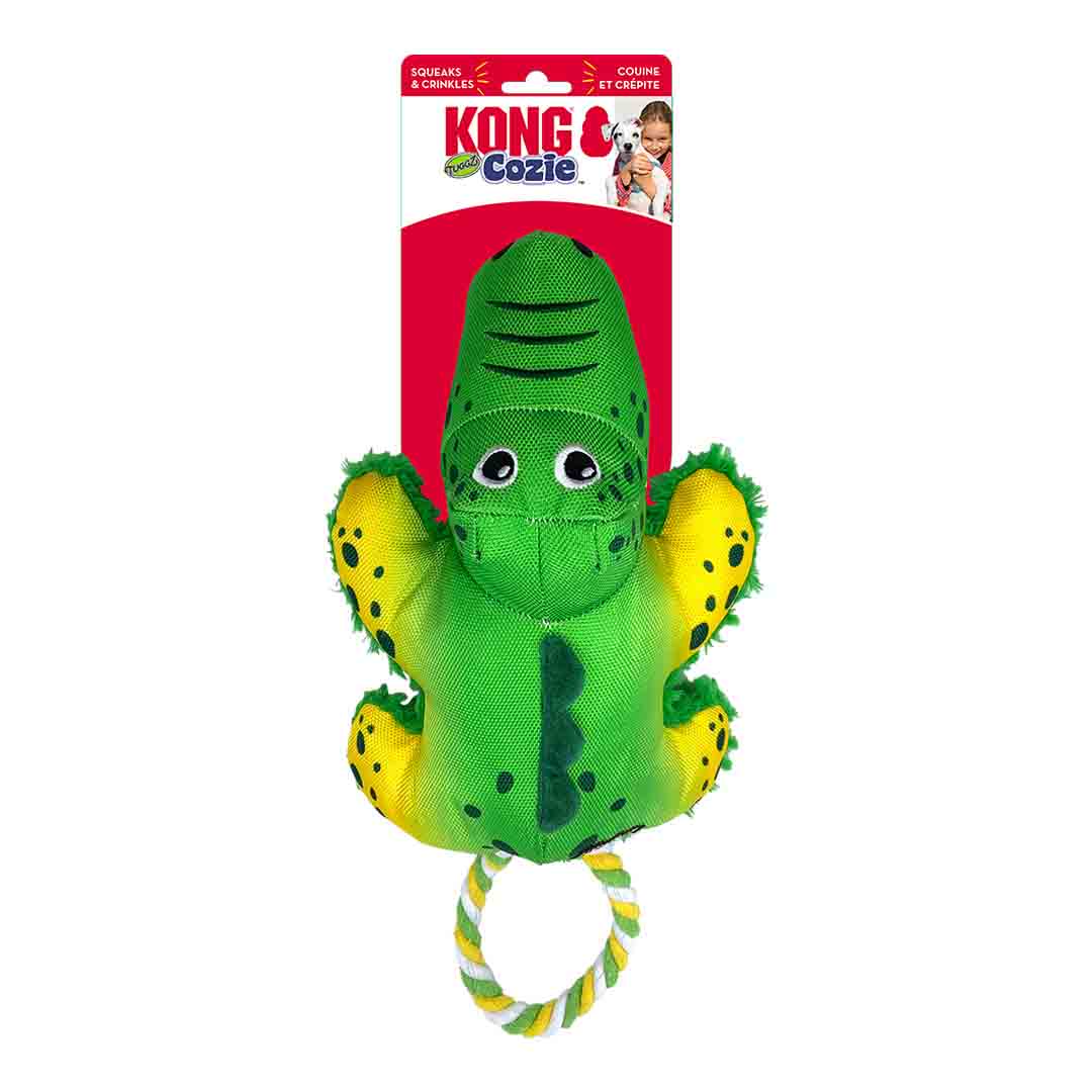 Kong Cozie Tuggz Alligator Plush Dog Toy, M/L