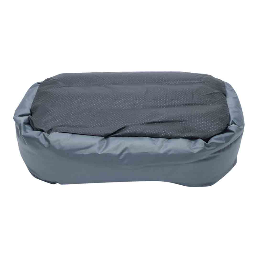 Rosewood Grey Water Resistant Oxford Oval Dog Bed Medium