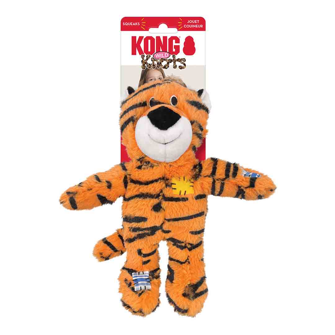 KONG Wild Knots Tiger Dog Toy, M/L