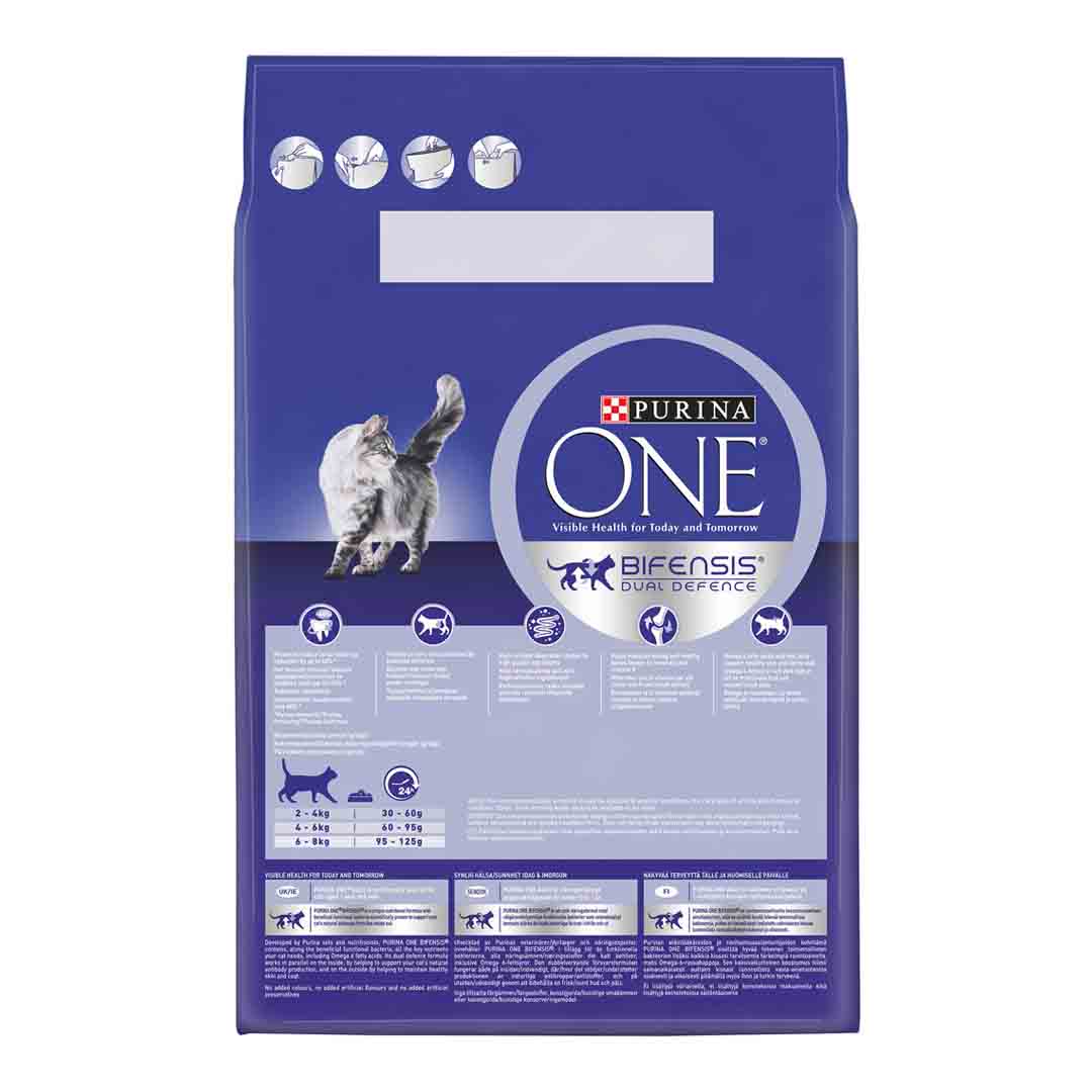 Purina ONE Adult Cat Food Rich in Salmon and Whole Grains 3kg