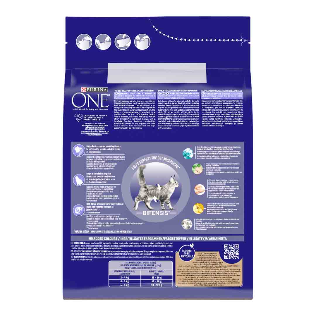 Purina One Coat and Hairball Dry Cat Food 2.8kg