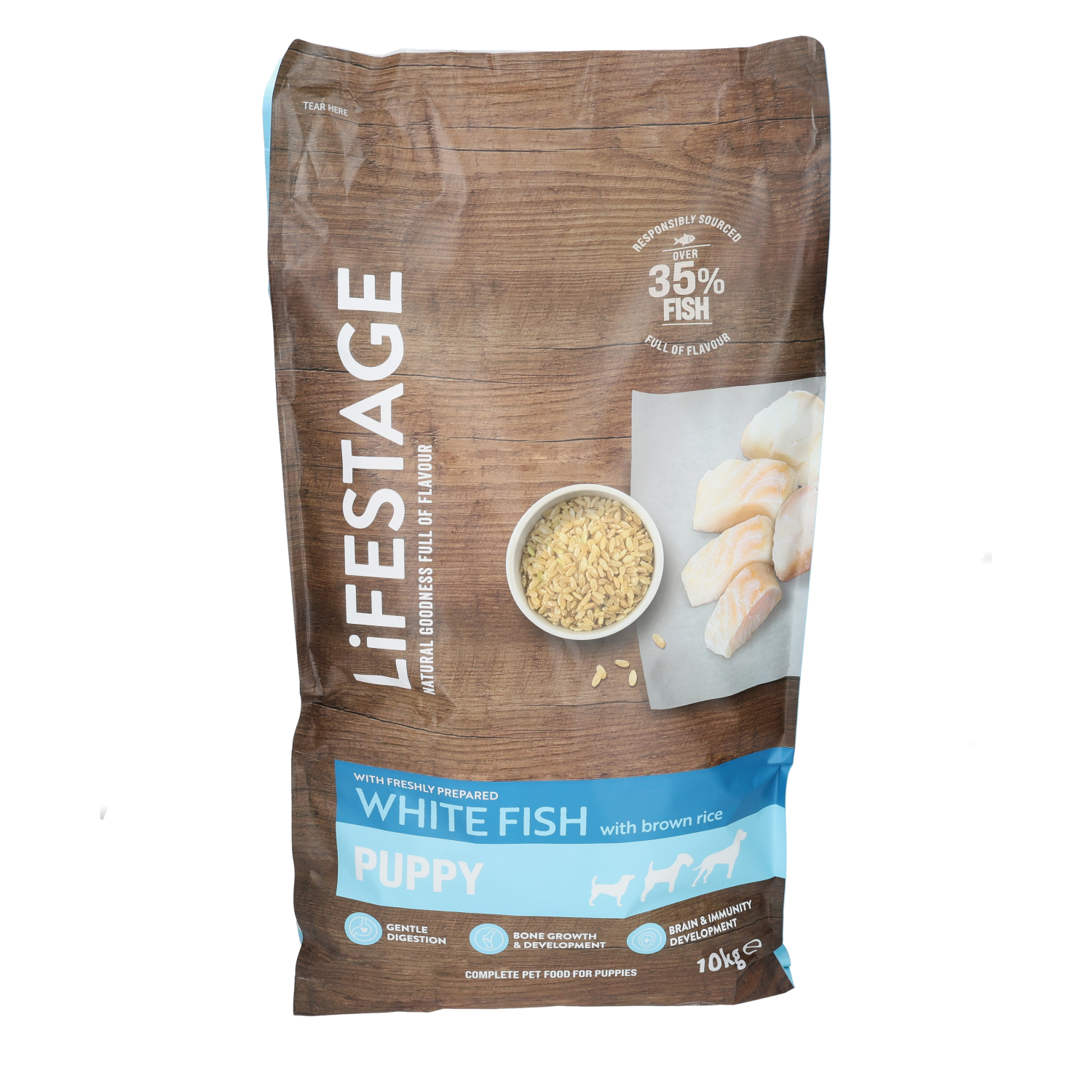 Lifestage Naturals Dog Food, Puppy Fish & Rice 10kg