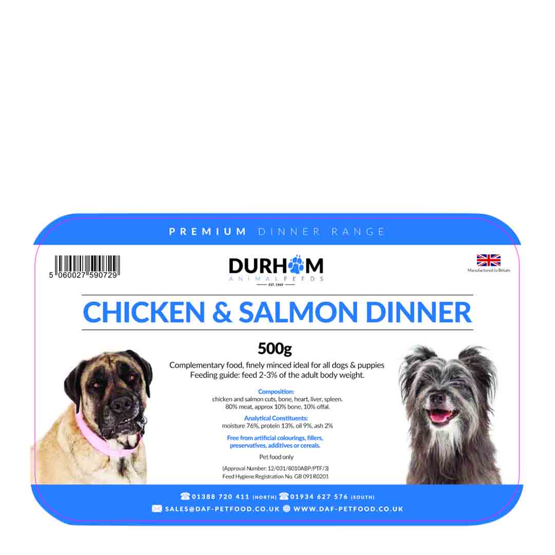 Durham Dog Food Chicken & Salmon Dinner, 500g