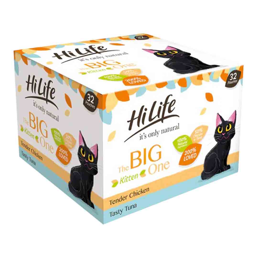 HiLife The Big Kitten One,  Kitten Food 32x70g