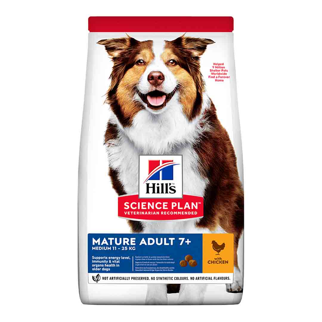 Hill's Science Plan Mature Adult Medium Dry Dog Food Chicken Flavour 14kg