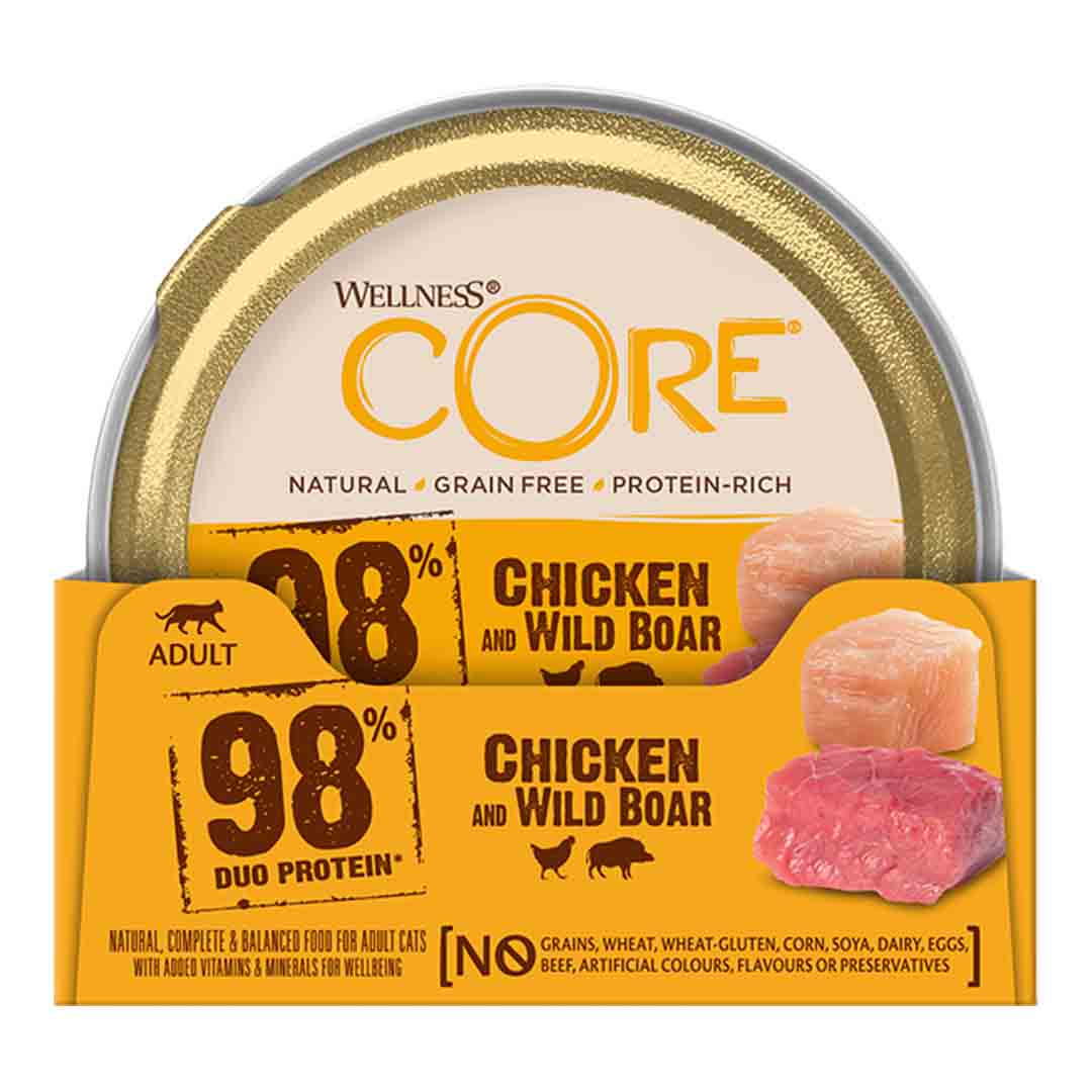 Wellness CORE 98% Chicken and Wild Boar Adult Cat Wet Food 85g