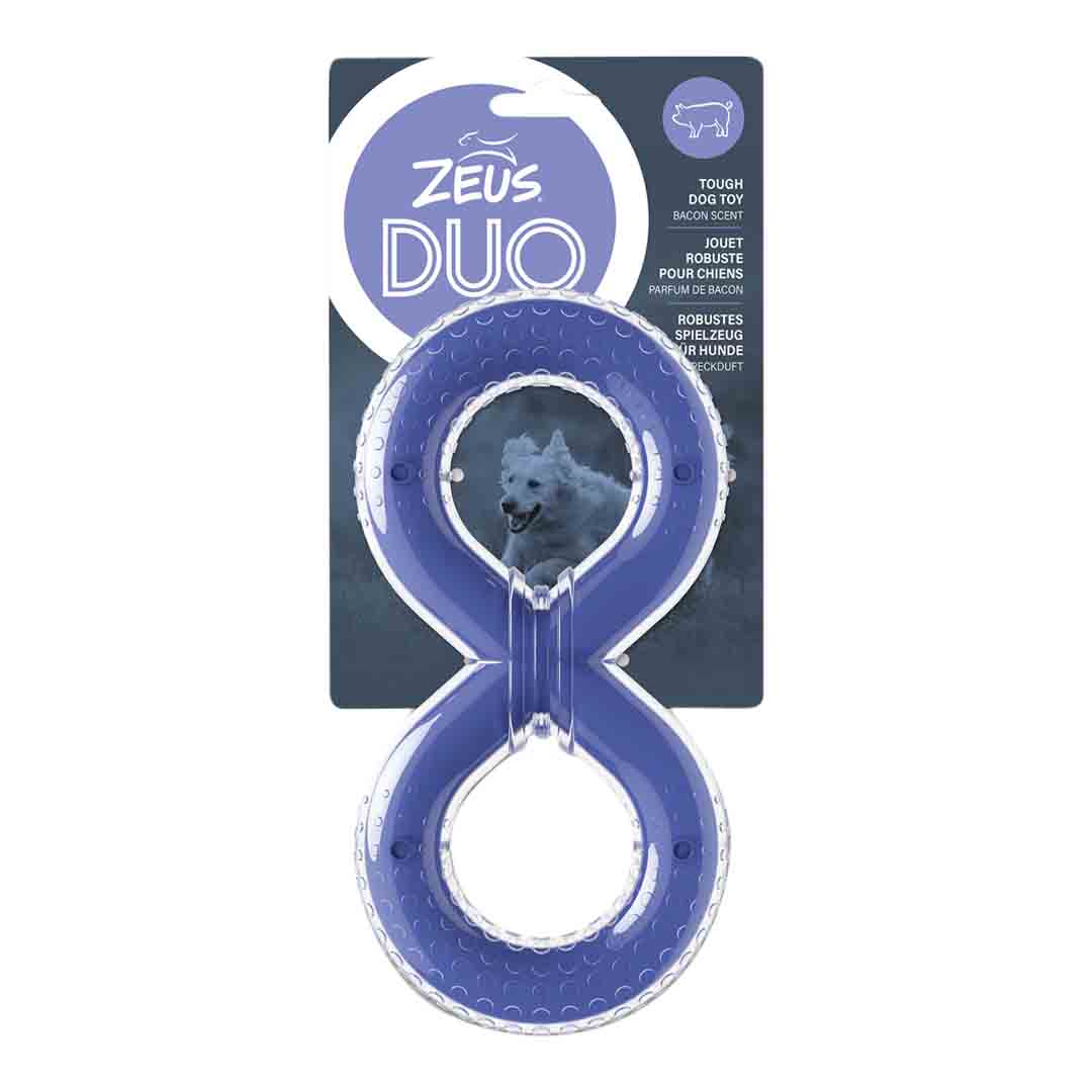 Zeus DUO Bacon Figure of 8 Dog Chew Toy