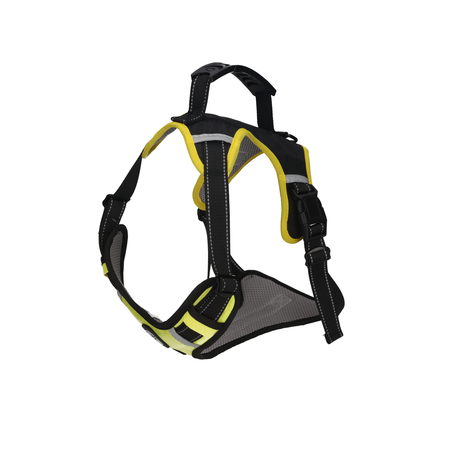 Rufus & Rosie Yellow & Blue Anti-Pull Reflective Dog Harness, Extra Large