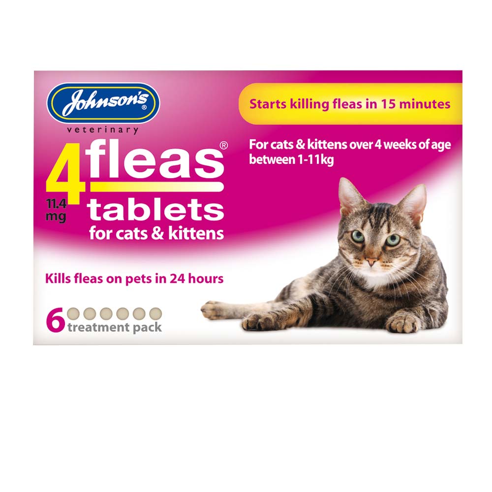 Johnson's 4Fleas Tablets Cat And Kitten 6 Tablets