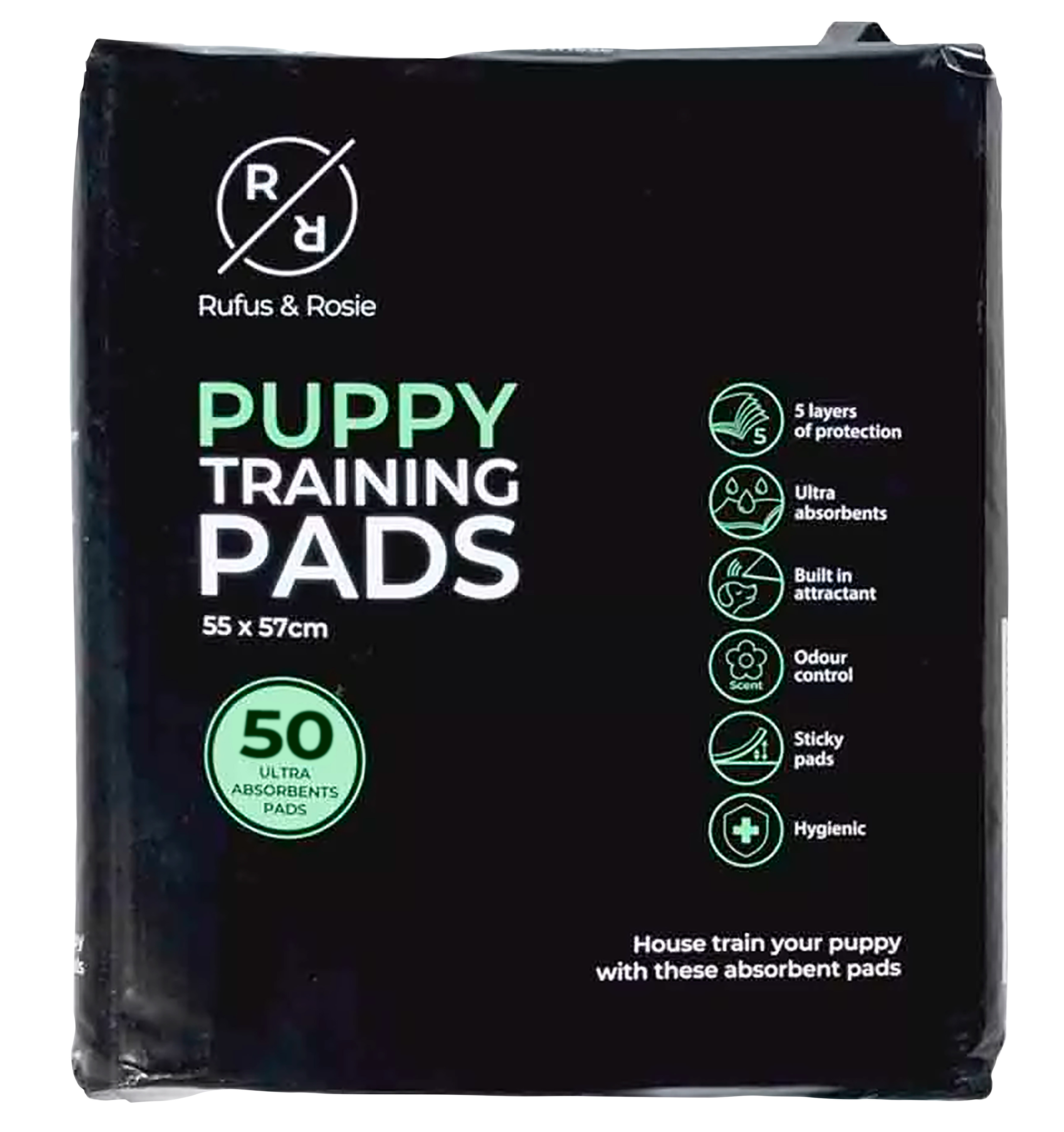 Rufus & Rosie Puppy Pads, 50 Pack