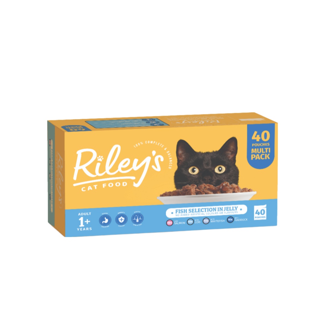 Riley's Standard Cat Fish in Jelly Selection Cat Food 40x100g