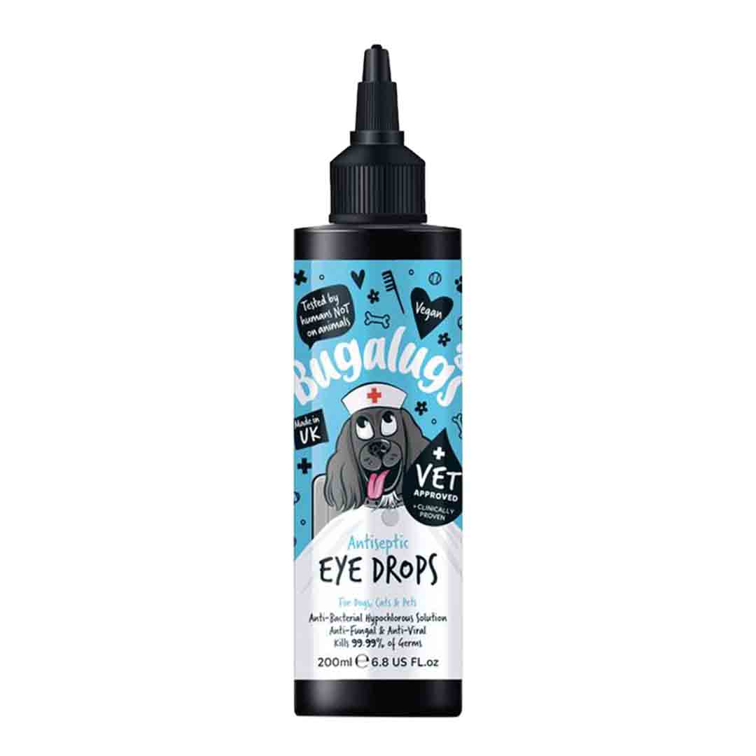 Bugalugs Dog, Cat & Small Animal Antiseptic Eye Drops 200ml