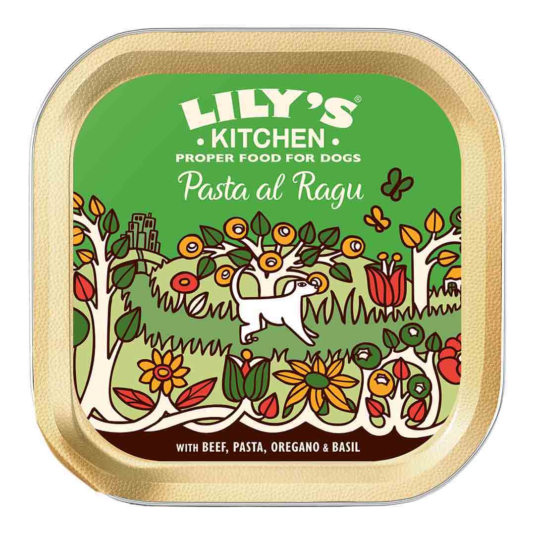 Lilys Kitchen Pasta Al Ragu Wet Dog Food Tray 150g