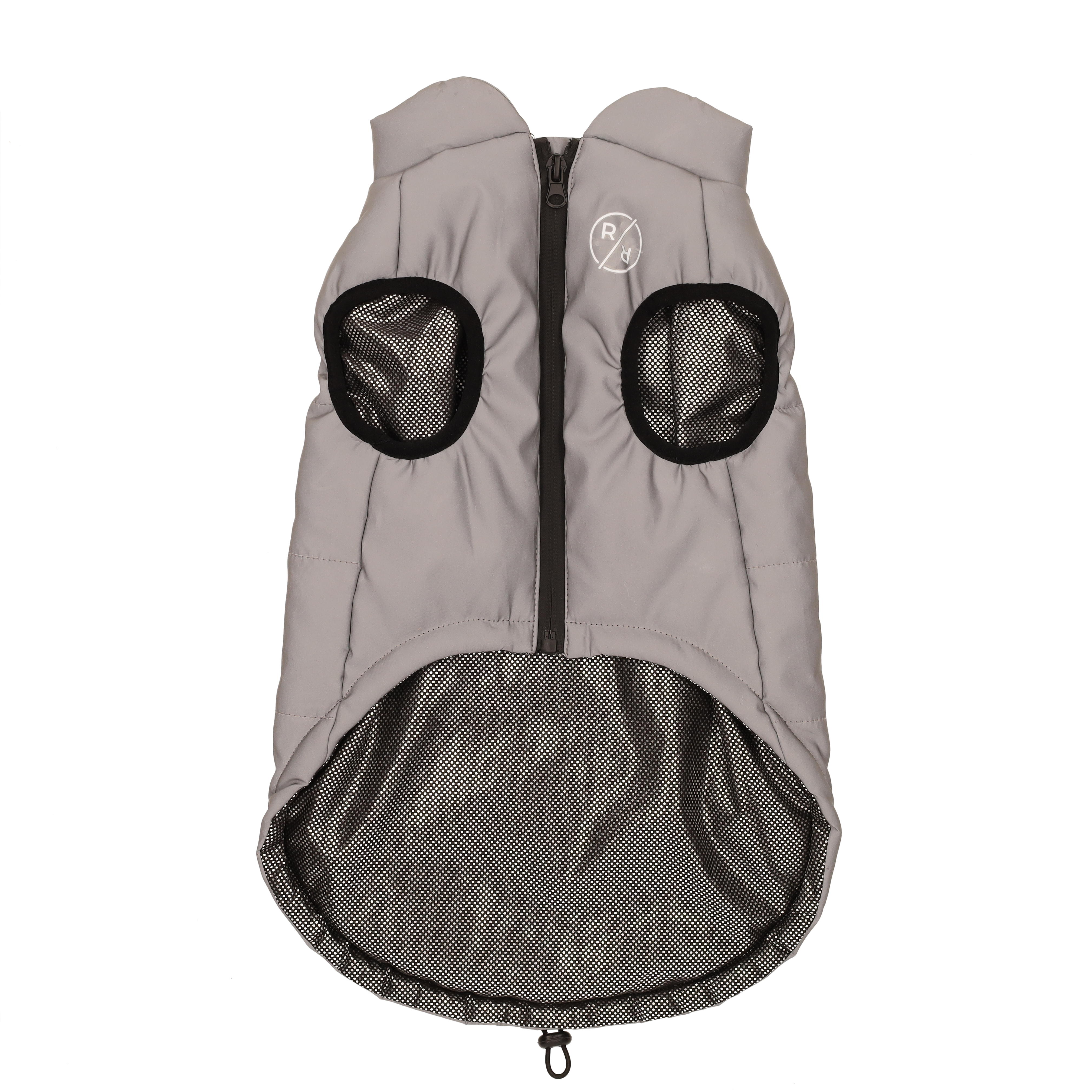 Rufus & Rosie Padded Reflective Dog Coat Grey S Plus