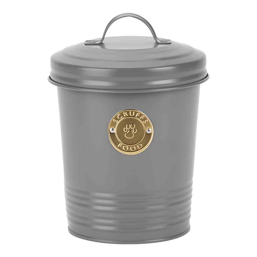 Scruffs Cantina 2L Steel Storage Pet Treat Canister Dark Grey