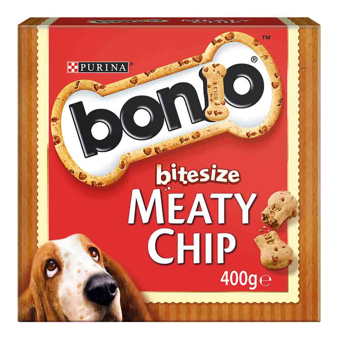 Bonio Meaty Chip Bitesize, Dog Biscuits, 400g