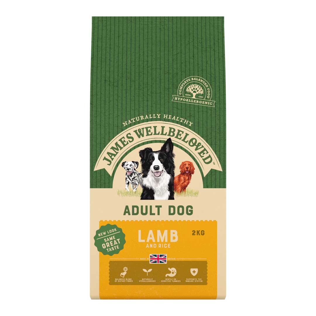 James Wellbeloved Dog Adult Lamb & Rice Dry Dog Food, 2kg