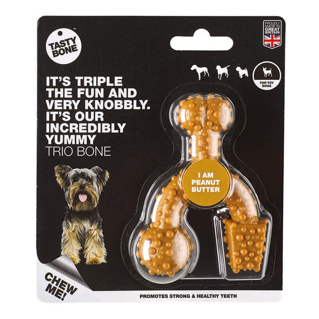 TastyBone Trio Peanut Butter Treat Toy
