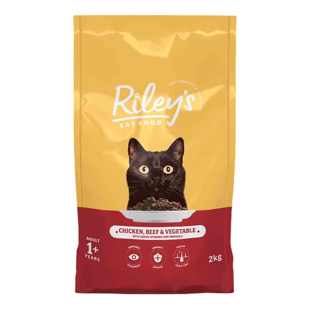 Riley's Chicken, Beef and Vegetable Dry Cat Food, 2kg 