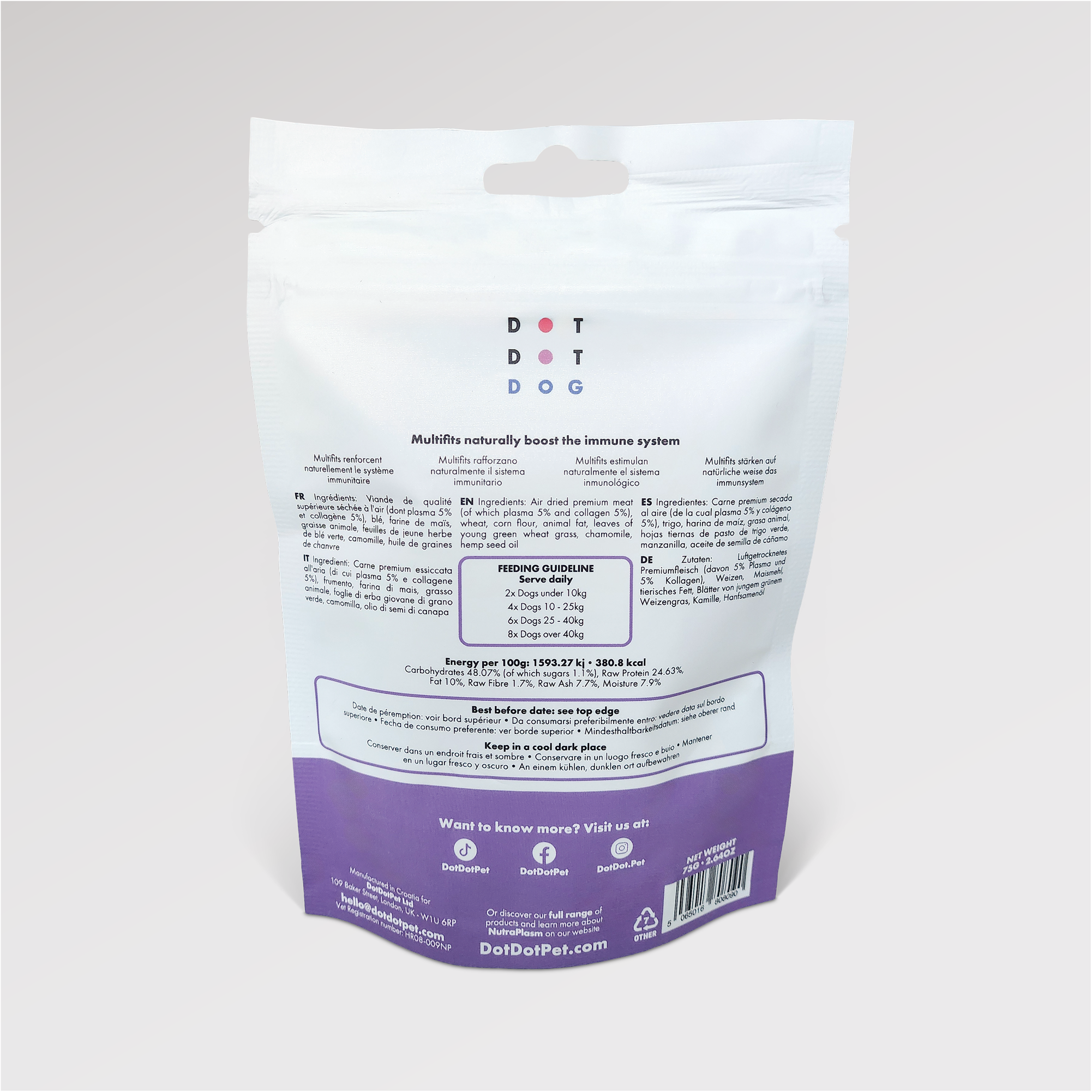 DotDotPet Multifit Multivitamins Dog Supplements 75g