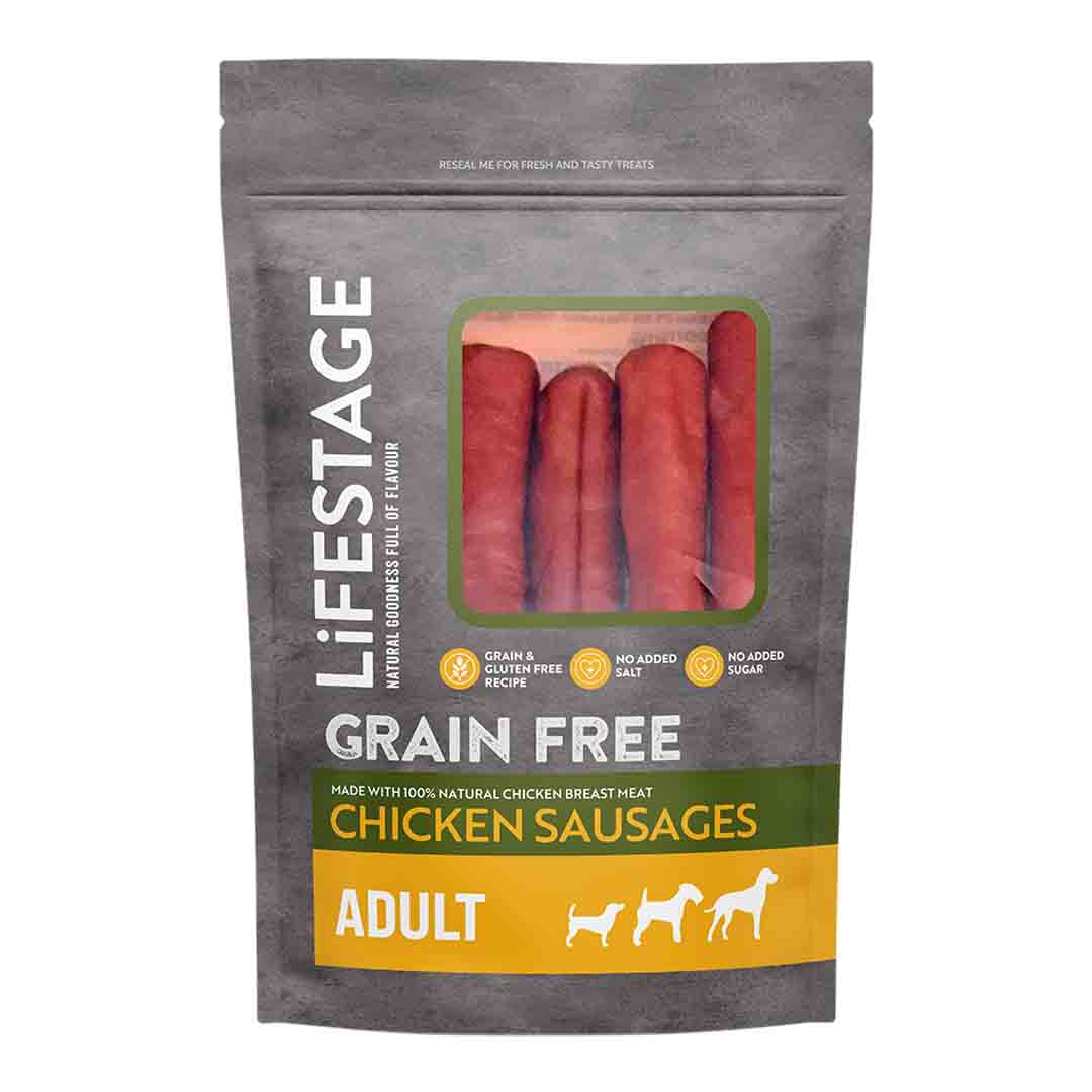 Lifestage Dried Chicken Sausages Dog Treat 100g