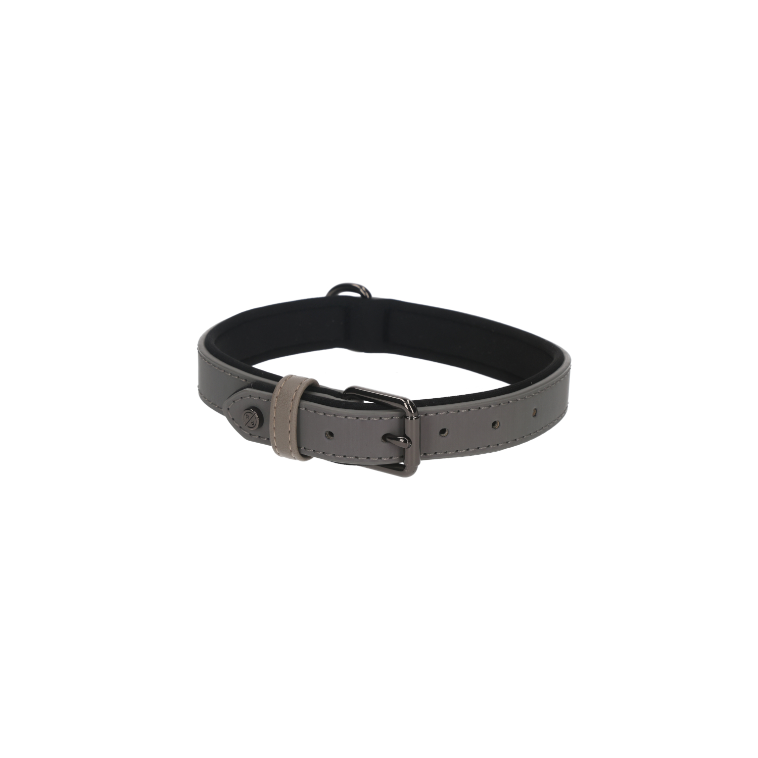 Rufus & Rosie Reflective Dog Collar, Small, Grey