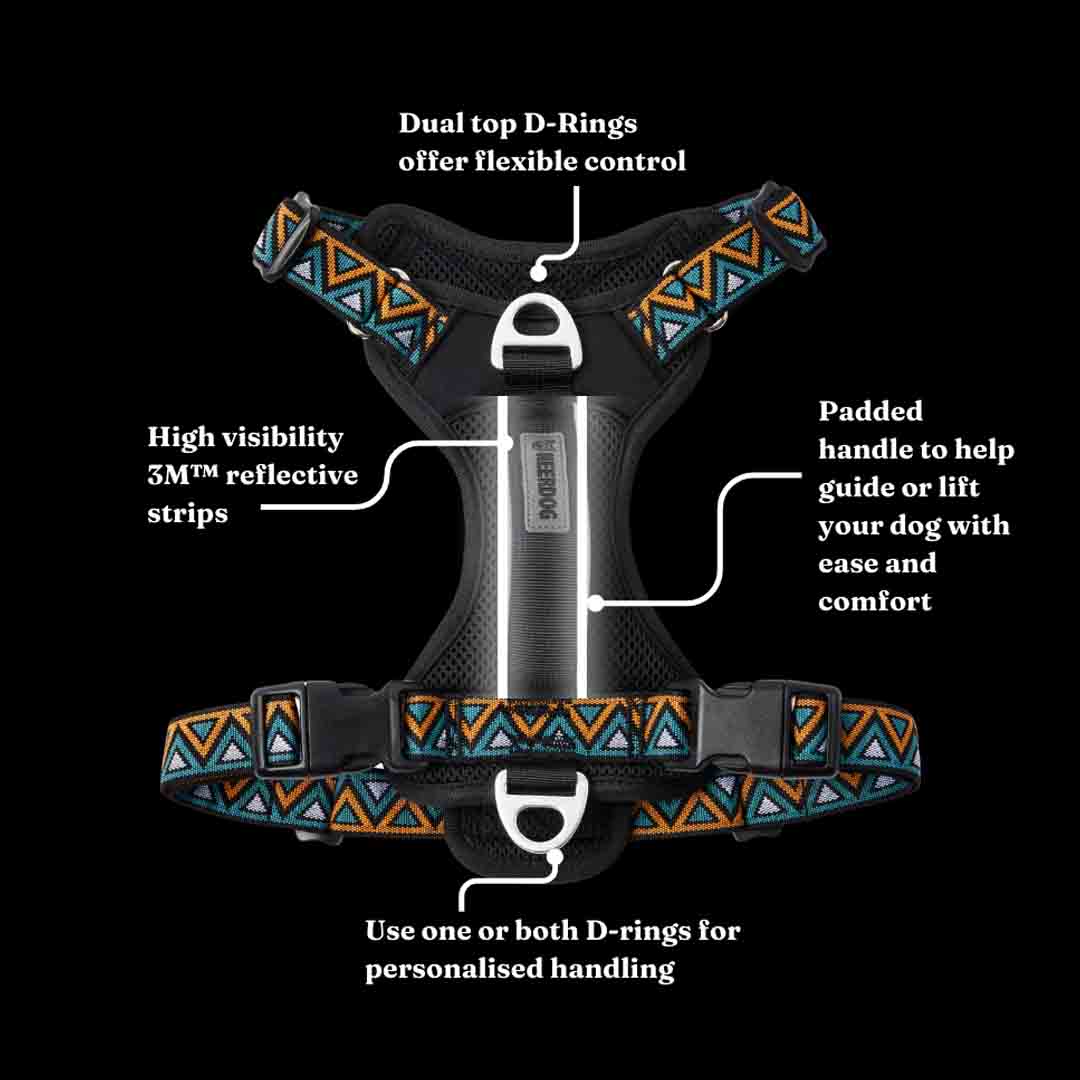 Neerdog Go-B-Bold Airflow Dog Harness-Hollyhock Large