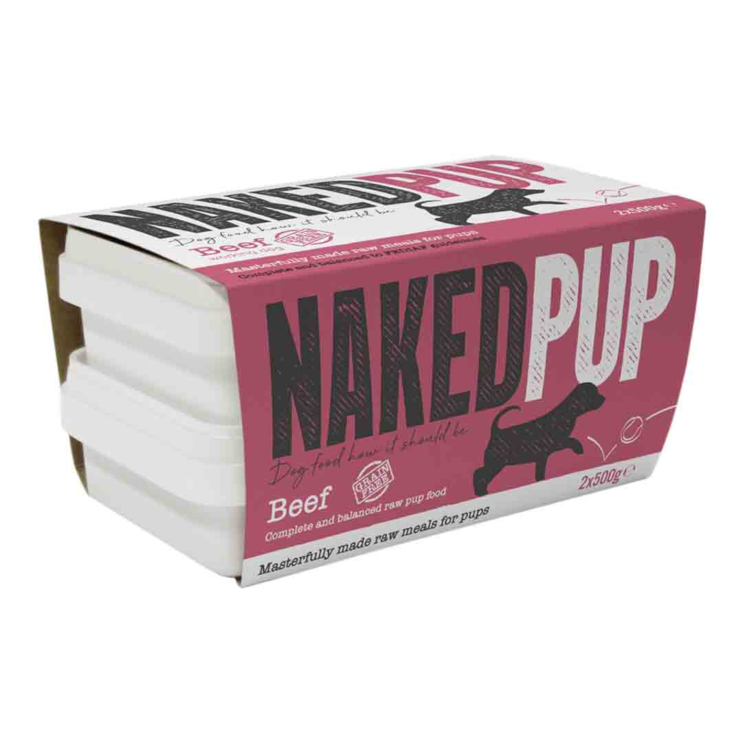 NAKED Raw Dog Food, Puppy, Beef 2x500g