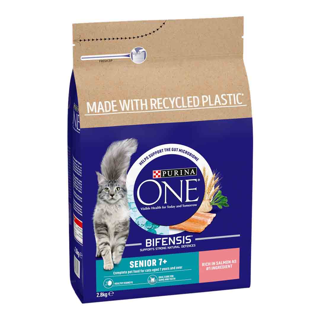 PURINA ONE Senior 7+ Salmon Dry Cat Food 2.8kg