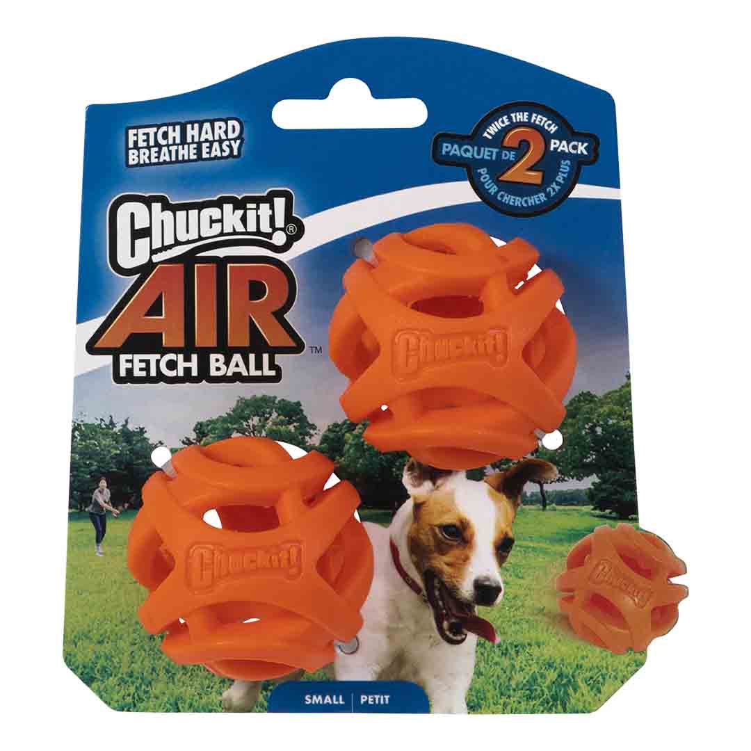 Chuckit Air Fetch Small Dog Ball Toy (2 pack) 4.8cm