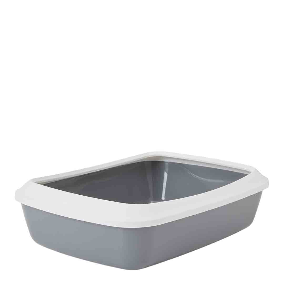 Savic Iriz Cat Litter Tray Grey & White 50cm
