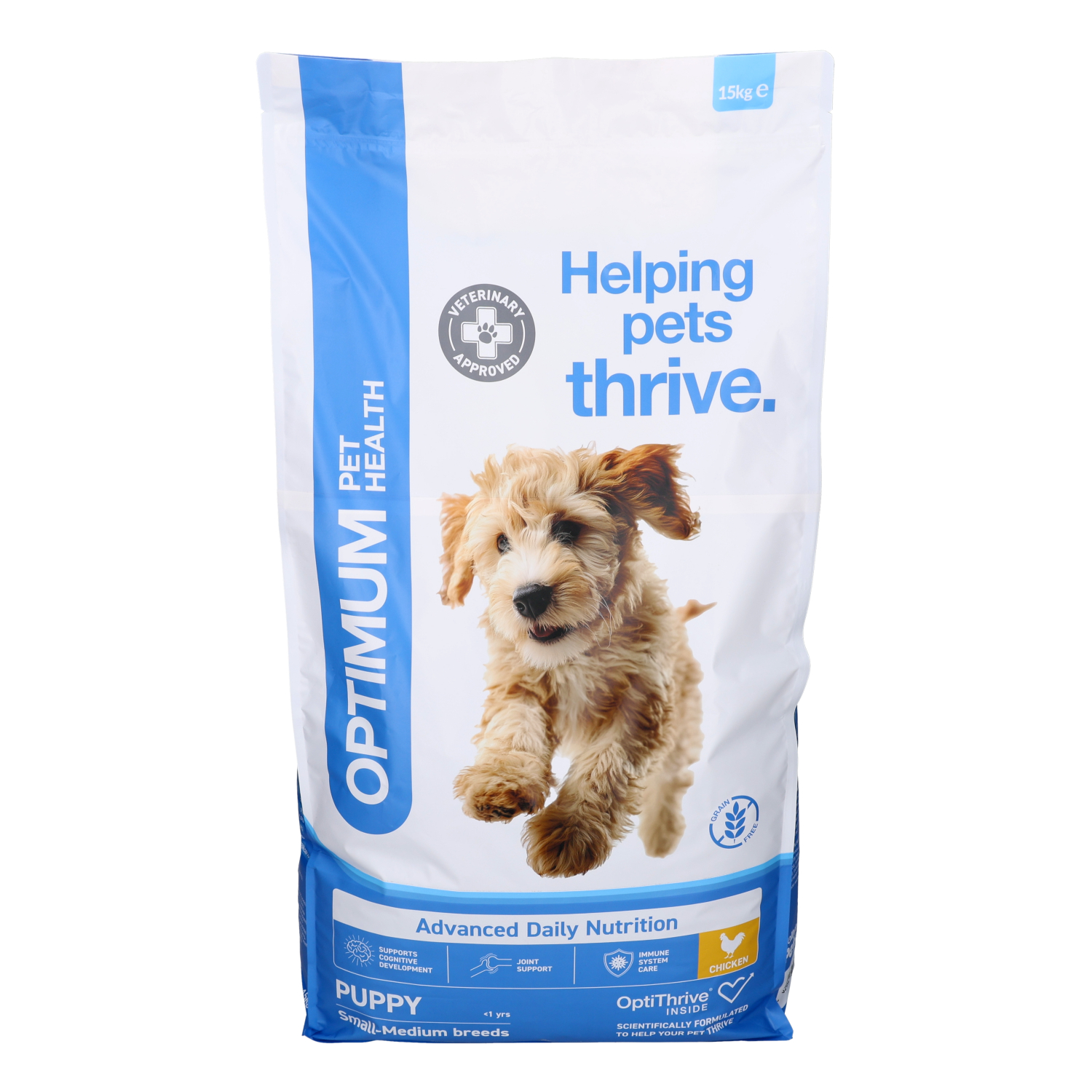 Optimum Pet Health Small-Medium Breed Puppy Dry Dog Food, 15kg