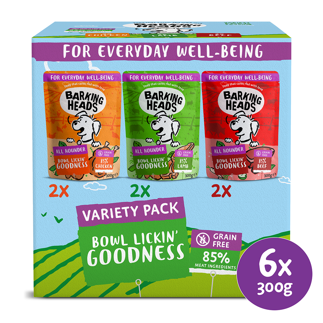 Barking Heads Adult Wet Pouch 6x300g