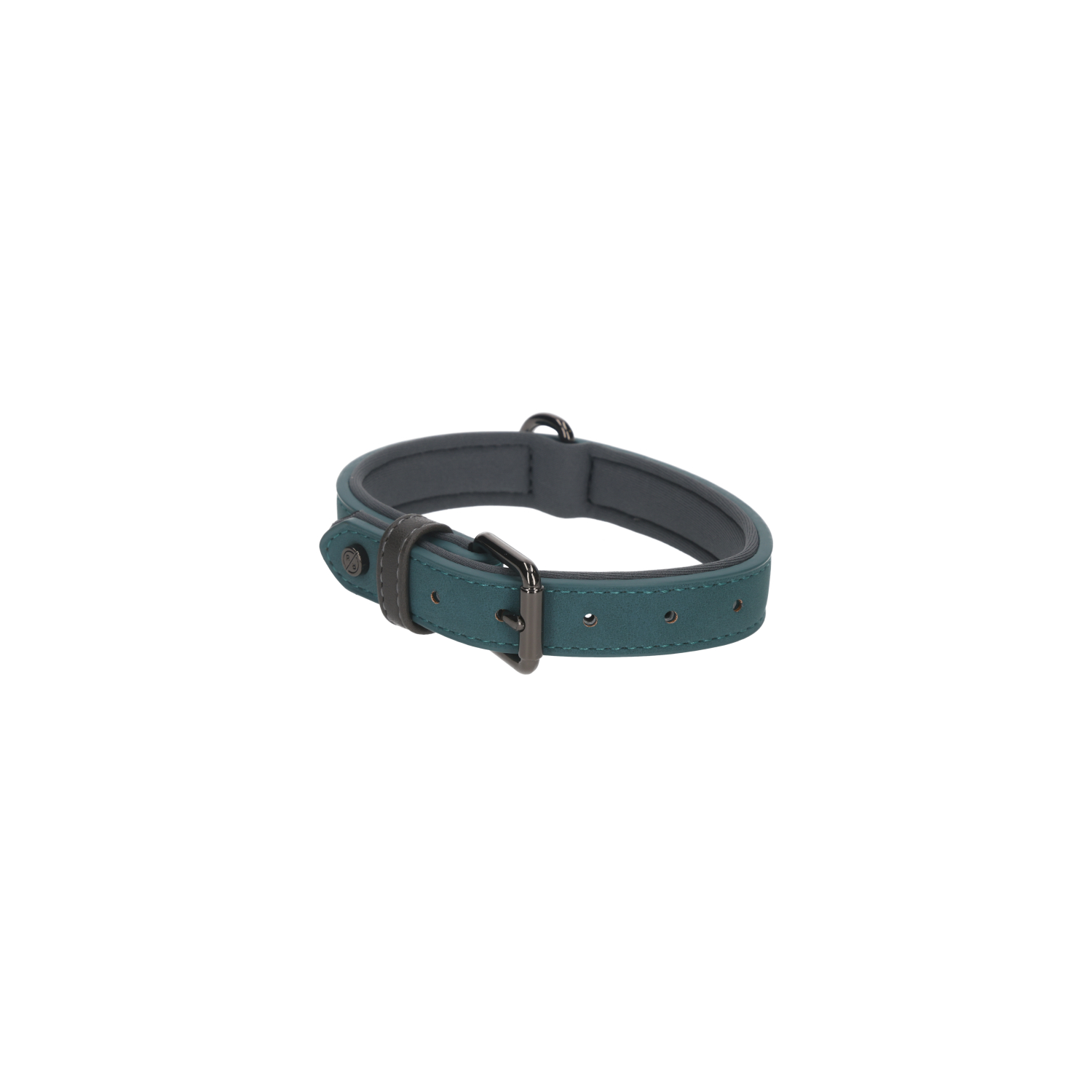 Rufus & Rosie Padded Check Dog Collar, Small, Green