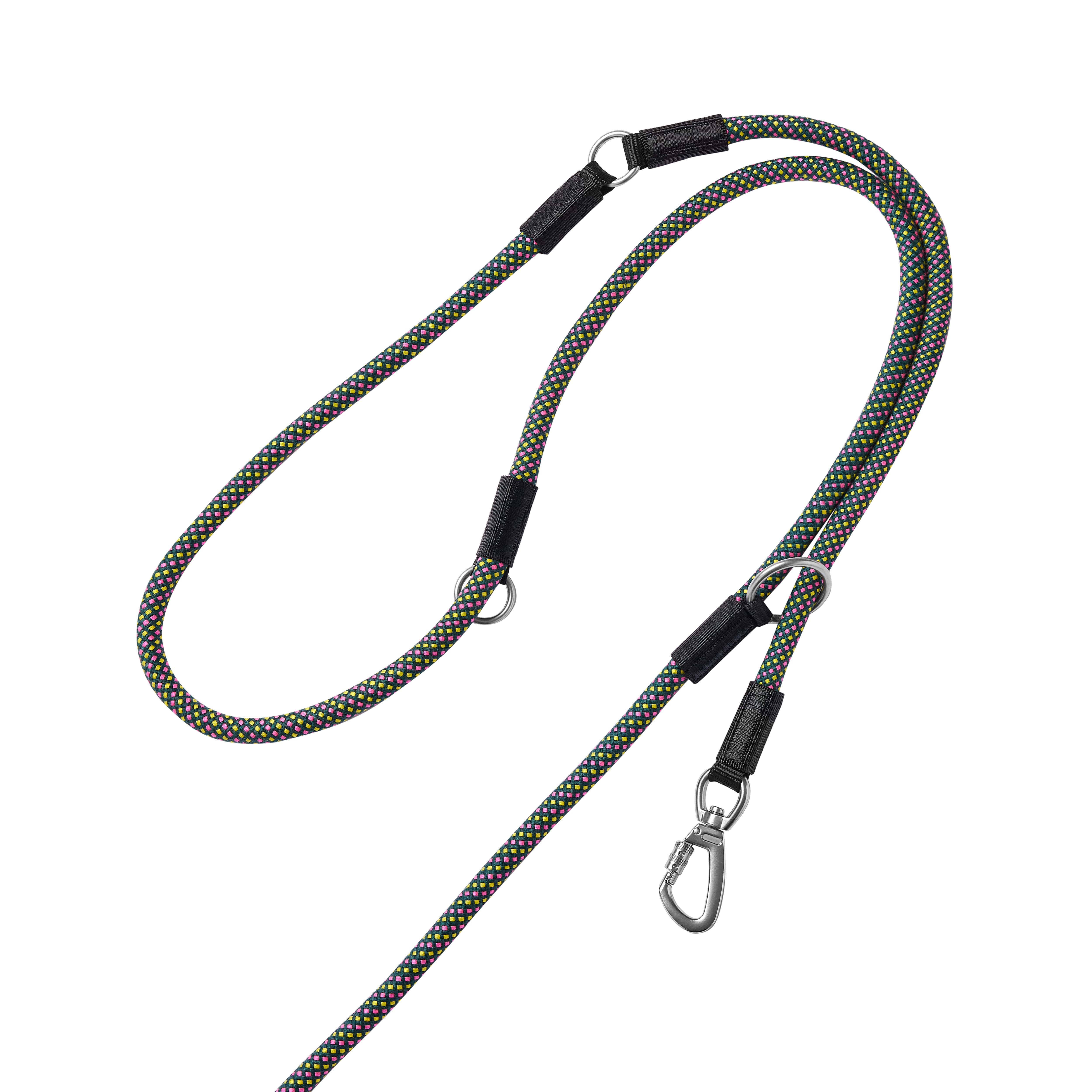 Neerdog Go-B-Flextra Multi Functional Rope Dog Lead Green/Pink/Yellow