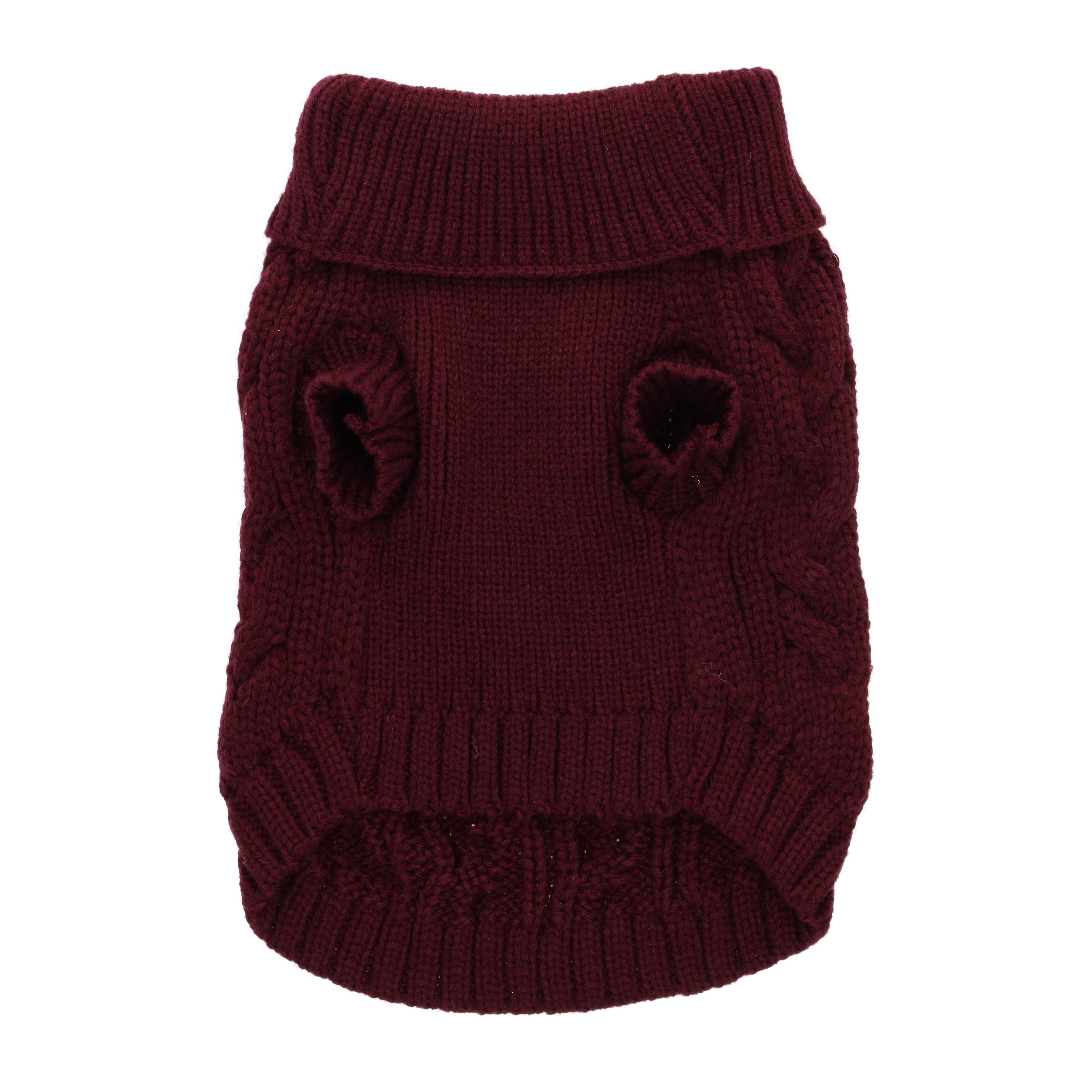 Rufus & Rosie Cable Knit Jumper Burgundy S Plus