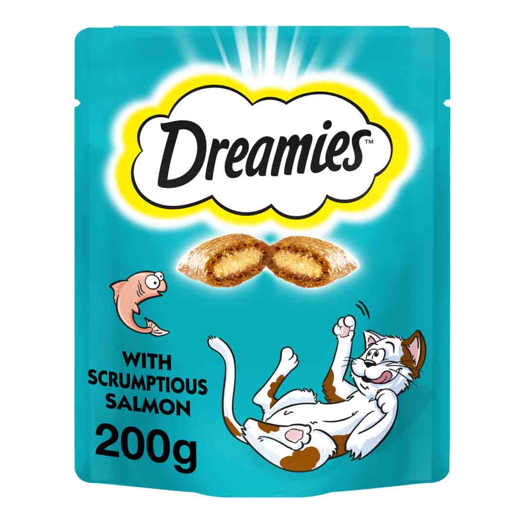 Dreamies Cat Treats Salmon Mega Pack, 200g