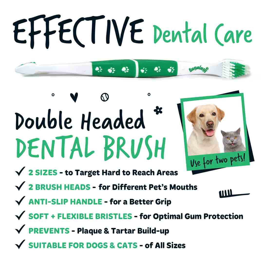 Bugalugs Double-Ended Dog Toothbrush