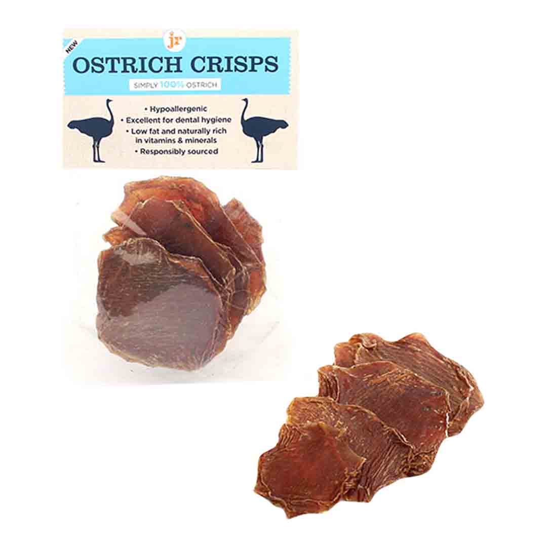 JR Pet Products Ostrich Crisps Dog Treat 60g