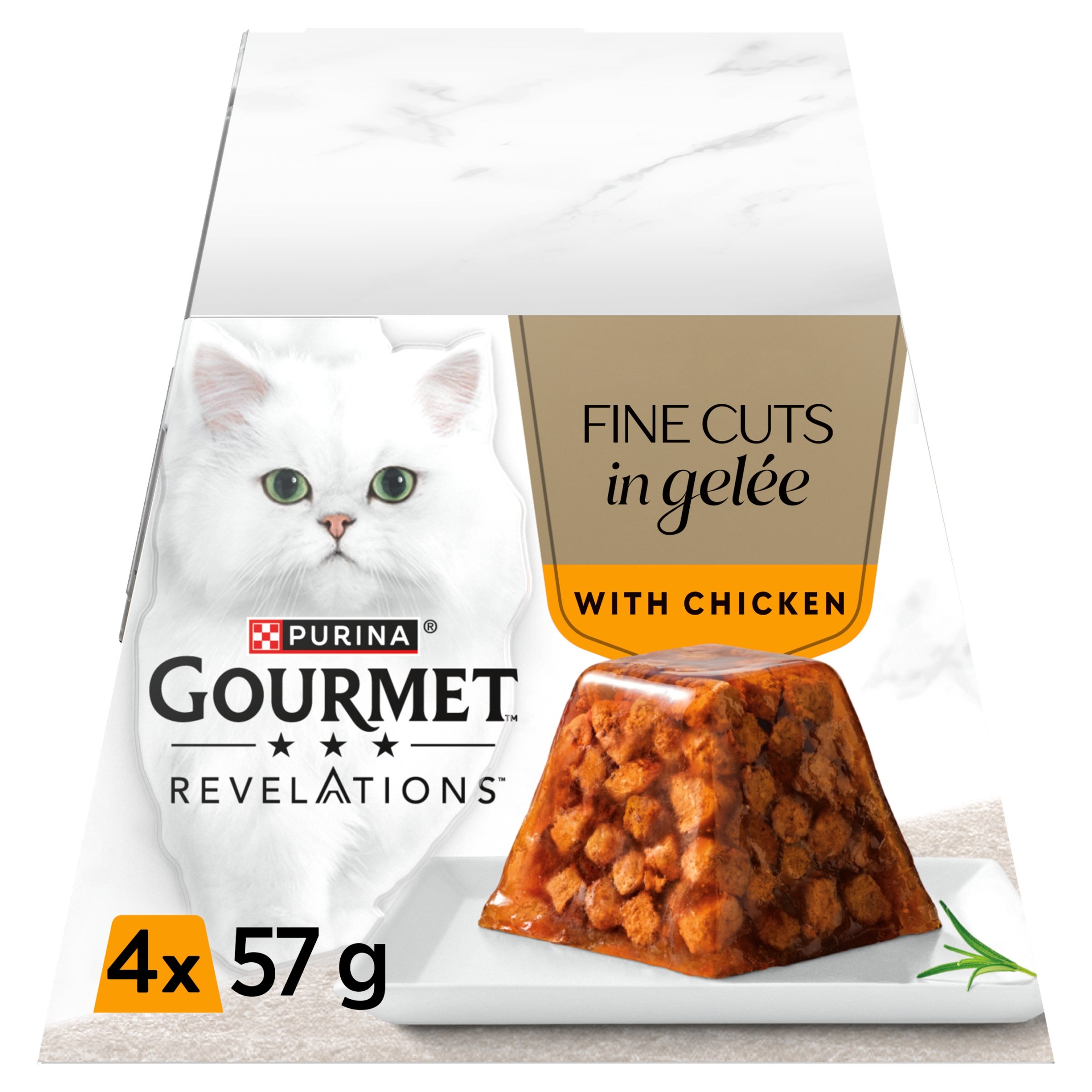 Gourmet Revelations Gelee Chicken in Jelly Wet Cat Food 4x57g