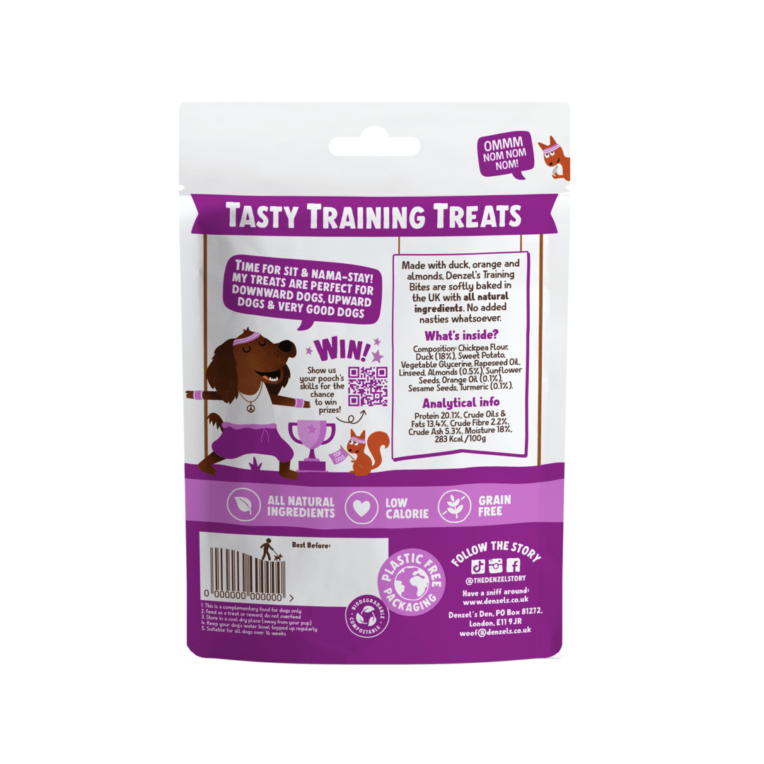 Denzel's Duck & Almonds Training Bites 100g